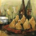 Doelling Dessert Pears Canvas Giclee - 24x24"