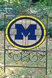Sports Team Stnd Glss Yard Sgn 38hx20w Michigan