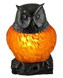 Stained Glass Owl Table Accent Lamp Night Light