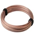 HiFi Lautsprecherkabel transparent - 2x4mm� - 10m Ring - OFC - Vollkupfer - Made in Germany - incl. 2 Klett Kabelbinder - 2,18/m
