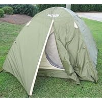 NEW OLIVE 4 SEASON 7X7 BACKPACK DOME, ALUMINUM POLES, 2 DOORS By Trek