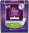 Poise Incontinence Liners, Long Length, Very Light Absorbency, 44 count (Pack of 6)