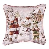 Review Simply Home  / Santa's Helpers Tapestry Toss Pillow Holiday Decoration