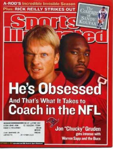 Sports Illustrated September 9, 2002 Jon Gruden & Warren Sapp/Tampa Bay Buccaneers, Alex Rodriguez/A Rod in Texas, Sandy Koufax