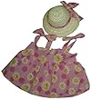 Floral Dress & Hat Outfit #598519 fits 12" Pink Moose animals and most Webkinz, Shining Star and 10"-12" Stuffed Animals