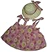 Floral Dress & Hat Outfit #598519 fits 12" Pink Moose animals and most Webkinz, Shining Star and 10"-12" Stuffed Animals