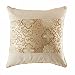 Traditional Chinese Decorative Golden Lotus Flower Pattern Cushion Cover