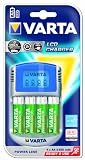 Varta Power Play LCD Charger m. 4 AA (2500mAh) Professional Accus + 12V + USB