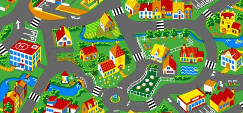 Associated Weavers Little Village Traffic Carpet Little Village 140 x 200 cm