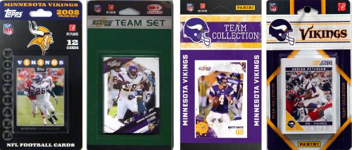 NFL Minnesota Vikings Four Different Licensed Trading Card Team Sets