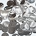 Large Hole Round Sequin 20mm Hematite Shiny Gray Metallic. Couture Paillettes. Made in USA