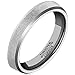 Sale! MNH 4mm Tungsten Comfort Fit Beveled Edges Brushed Classy Wedding Band Ring Size 4-12