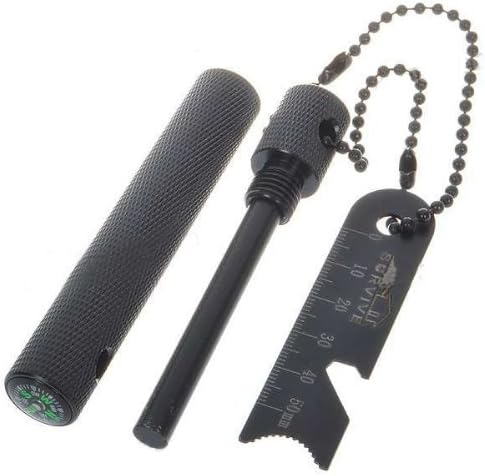 SURVIVE Anti-corrosion Magnesium Stone Flint Fire Starter Kit with Compass Outdoor Survival Edc Gear