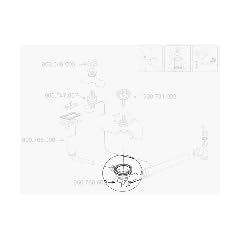 Ventil / Stopfenventil / Bowdenzug + Ersatzteile FRANKE u.a. f�r MILAN MIG 684 ab Baujahr 1999, Abgangsbogen / Excenter
