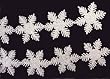 6' Ice Palace Shiny Silver Glitter Snowflake Christmas Garland