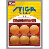Stiga T0625 2 - Star Table Tennis Balls, 6 - Pack ( Orange ) - B0000DZN6B