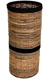 Extra Tall Size Rustic Design Umbrella Stand - 27 Banana Leaf & Steel Cane & Walking Stick Basket