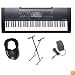 Casio CTK2000 Premium Pack with Power Supply, Keyboard Stand and Professional Closed Cup Stereo Headphones
