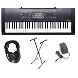 Casio CTK 2000 Premium Keyboard Pack with Power Supply, Keyboard Stand and Professional Closed Cup Stereo Headphones