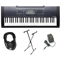 Casio CTK-2000 Premium Keyboard Pack with Power Supply, Keyboard Stand and Professional Closed Cup Stereo Headphones