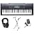 Casio CTK-2000 Premium Keyboard Pack with Power Supply, Keyboard Stand and Professional Closed Cup Stereo Headphones