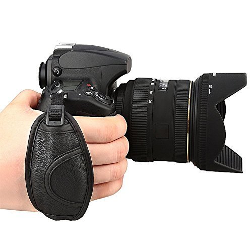 VILTROX Leather Hand Grip Strap for Canon EOS T5i T4i T3i Nikon D7200 D7000 D600 D800 D90 D5200 D3100 Sony Olympus SLR/DSLR Leather Wrist Strap ,Comfortable strap for any photographer