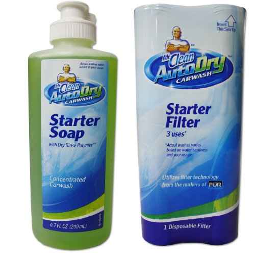 Mr. Clean AutoDry Car Wash Soap and Filter Starter Set