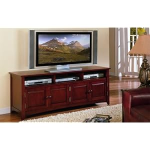 Traditional Brown Entertainment Console Plasma Lcd Tv Stand by
