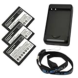 GTMax 3x Standard 1800mAh Lithium-Ion Battery + Battery Charger for Verizon ....