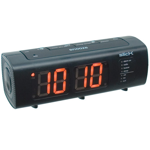 Voice Recognition Alarm Clock Radio SlicK USA