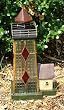 Rusty Red Antiqued Lighthouse of Yesteryear Tealight Lantern