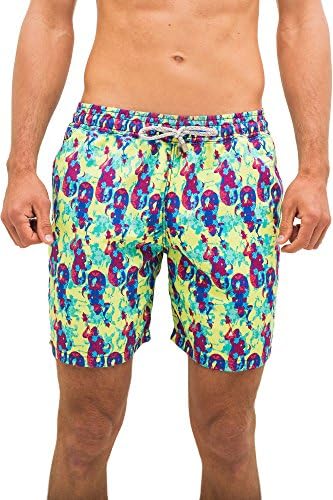 Papua - High-End Swim Shorts with a Posiedon Print-Medium