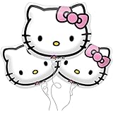 Hello Kitty Face Foil Balloons 13"x15" (Pack of 3)