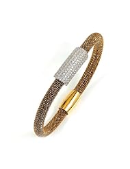 Sterling Silver - Silver Cubic Zirconium Bangle