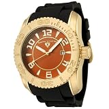 Swiss Legend Men's 20068-YG-06 Commander Collection Yellow Gold Ion-Plated Orange Dial Watch