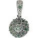 Love Gifts Silver Emerald Pendant for Girls 0.5 Inches