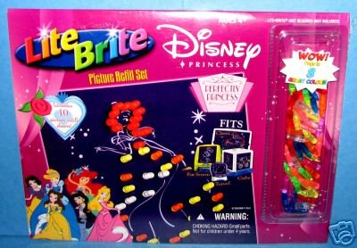 Childrens Toyshop  Toys : Lite Brite Disney Princess Picture Refill Set with BONUS Colored Pegs!