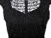 Vijiv Vintage 1920s Inspired Embellished Beaded Lace Cocktail Flapper Dress