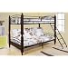 Twin / Full Wood & Metal Convertible Futon Bunk Bed (Bunkbed)