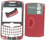 --Sprint Red Burgundy OEM Original RIM Blackberry 8330 Curve Housing Case Faceplate with Lens U Bottom Cover Battery Door Plus Tool Kit T5 Screw Driver & Opener