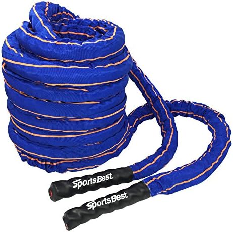 Sportsbest Training Ropes / Battle Ropes/fitness Rope W/sleeve (Blue, 30FT)