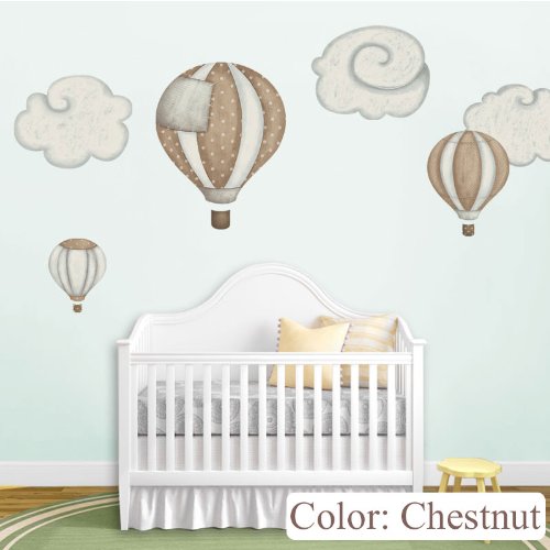 Hot Air Balloon Decals & Cloud Wall Stickers for Baby Room Nursery (Chestnut) eBay