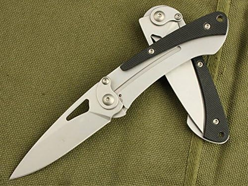 Survival Rescue Camping Silver Folding Pocket Knife GLBY ZMN-6.10''