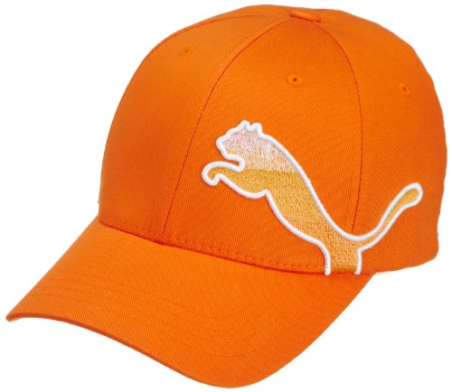 Puma Golf Men's Wave Cap Golf Cap,vibrant orange-White,OSFA