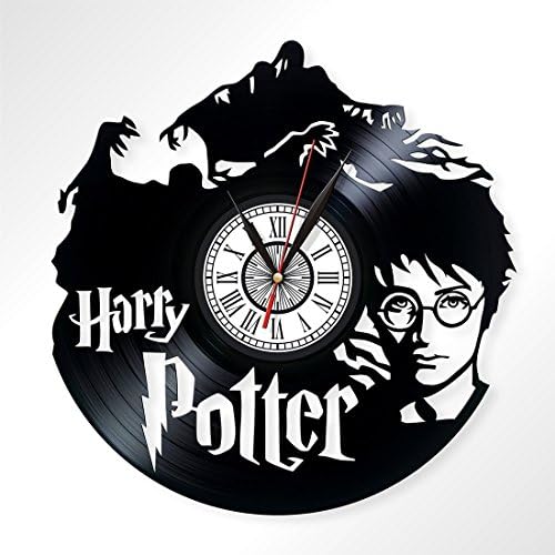 Harry Potter vinyl record wall clock, art home decor, decorate your home with modern art, best gift handmade, perfect gift for fans, 009