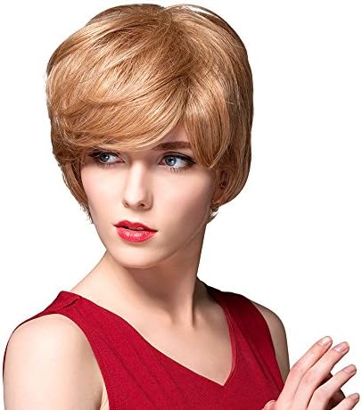 Styler Short Wigs with Soft Side Bangs Human Hair Full Wig(6/99)
