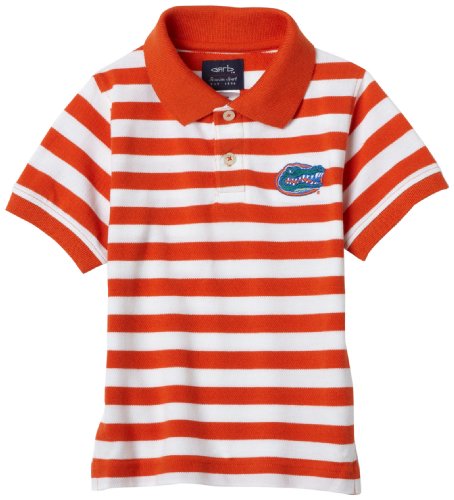 Garb NCAA Florida Gators Hunter Toddler Striped Polo Shirt (4T, Orange)