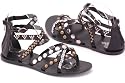 EyeCatchShoes - Mya Gladiator Stud Flat Sandal Shoes