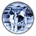 Akita #7239 Danish Blue Porcelain Dogplate Dog Plate
