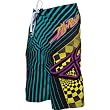 Fly Racing Board Men's Short Casual Pant w/ Free B&F Heart Sticker Bundle - Wild